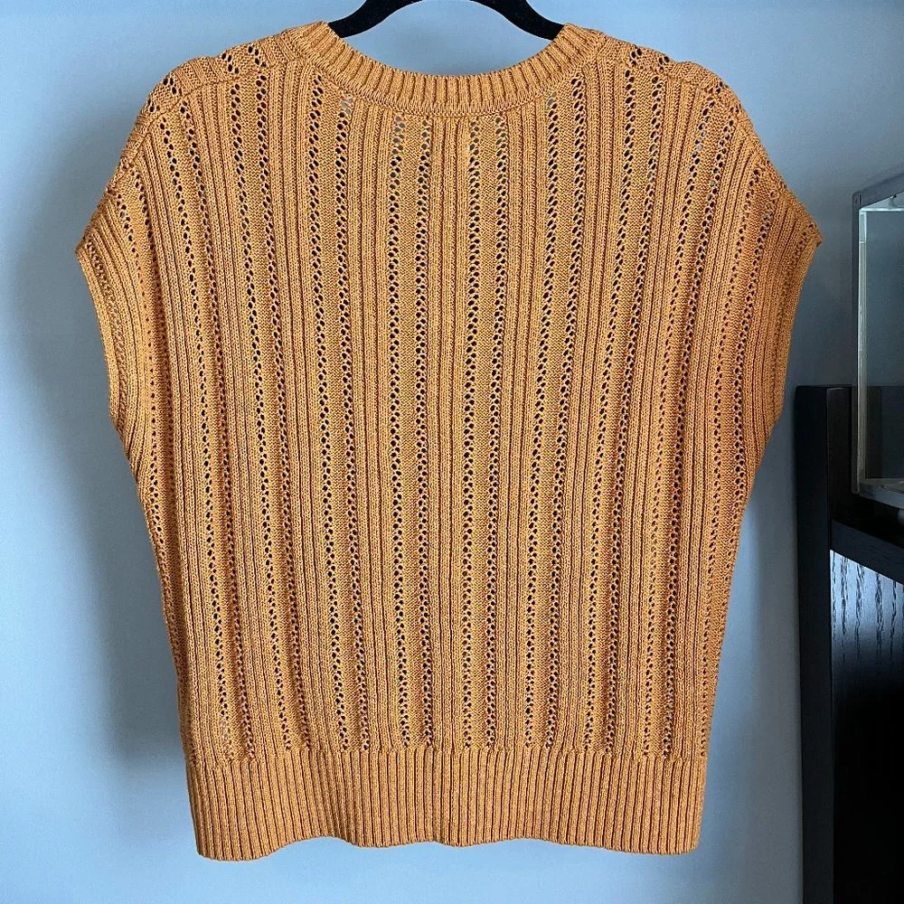 Joie Open Weave Sweater (Yellow) S